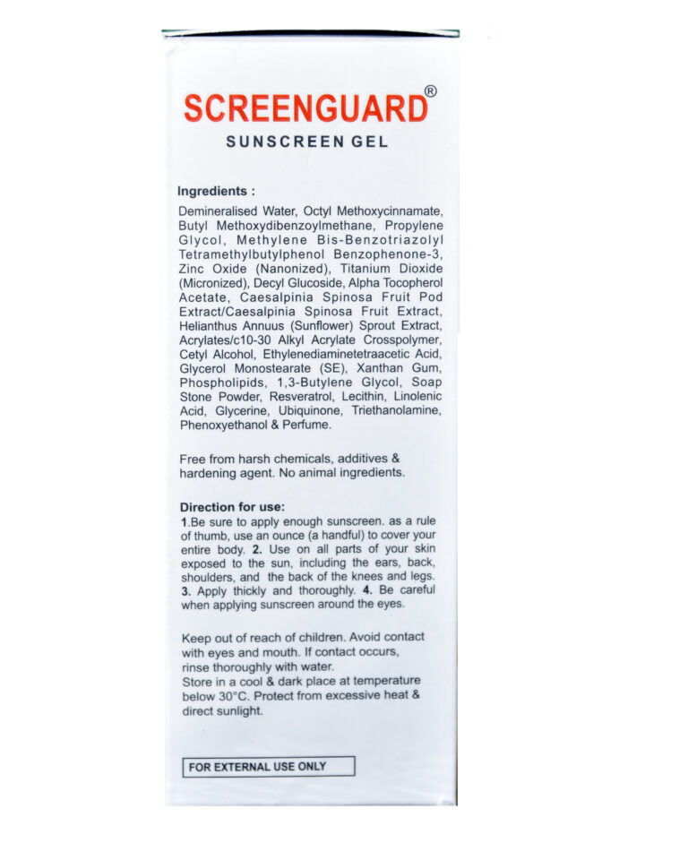 screenguard sunscreen gel